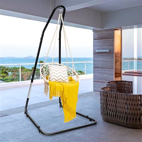 Adjustable Hammock Chair Stand with Safety Hook | Hammock Shop