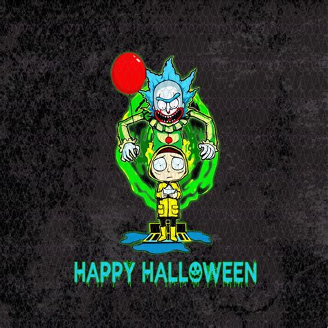 Happy Halloween Rick And Morty PNG SVG File Digital | Etsy