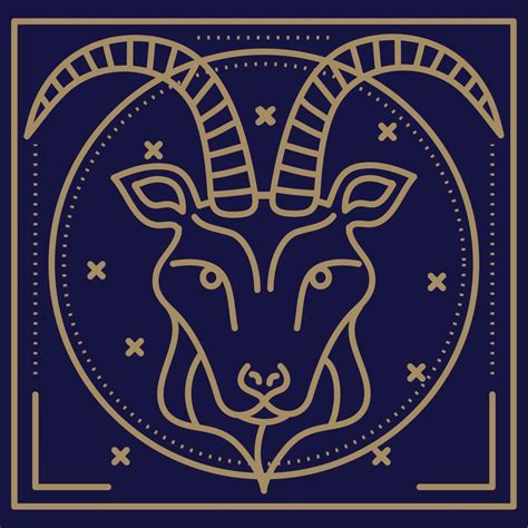 capricorn astrology zodiac symbol 11264200 Vector Art at Vecteezy