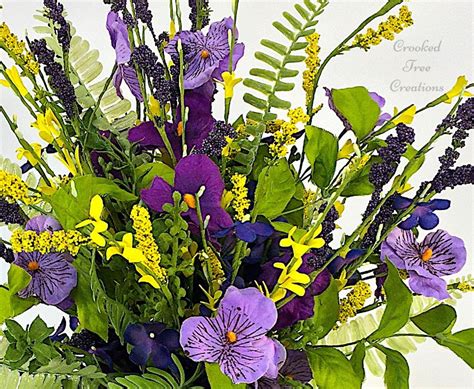 Pansy Bouquet Purple Bouquet Spring Arrangement Spring - Etsy