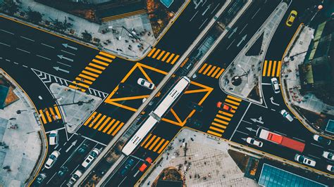 Aerial Photo of City Street and Buildings · Free Stock Photo