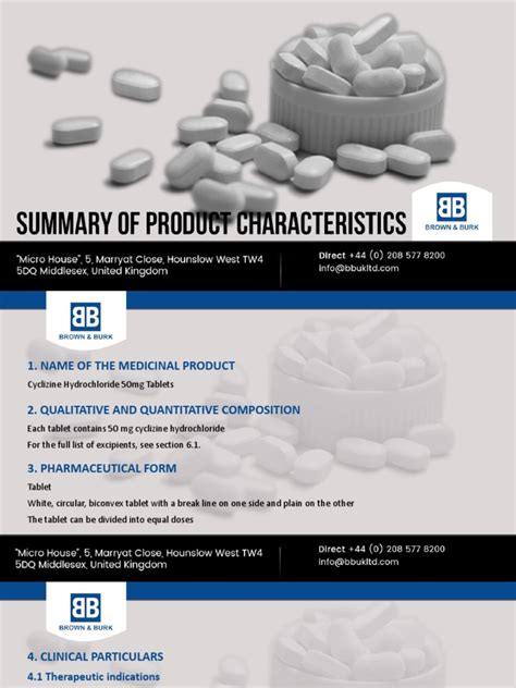 Cyclizine Hydrochloride - Summary of Product Characteristics | Nausea | Vomiting