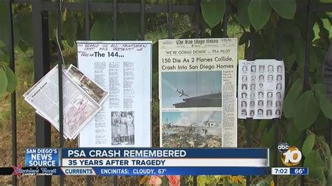 35 years later, PSA Flight 182 crash victims remembered - YouTube