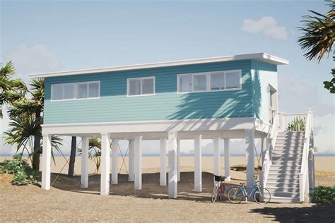 Beach Stilt-house for Tiny Living - 44189TD | Architectural Designs ...