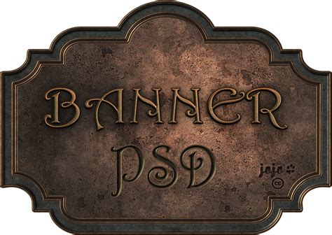 Bronze metal banner PSD 1 by jojo-ojoj on DeviantArt