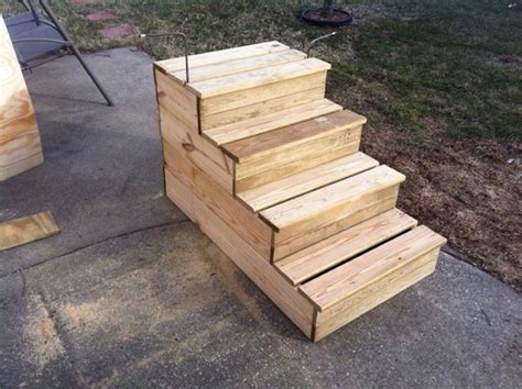 Unique Wooden Portable Steps for Your Travel Trailer