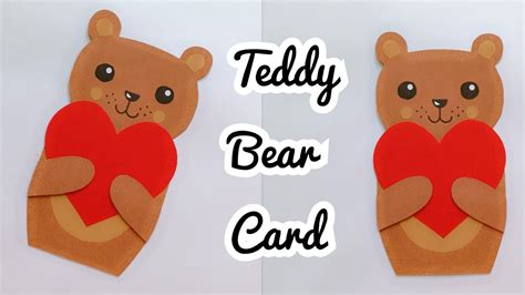 Teddy Bear Card/Teddy Bear Card for Teddy Day/Valentine Day Special Cards/Teddy Bear Love Card ...