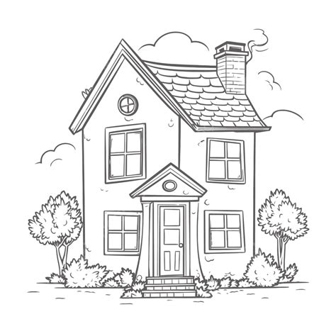 House Coloring Pages Collection Luxury Free House Coloring Pages Of House S Free Outline Sketch ...