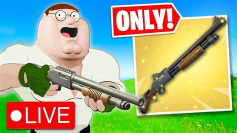 Peter Griffin's Hammer Pump Shotgun *ONLY* Challenge - Fortnite Livestream - YouTube