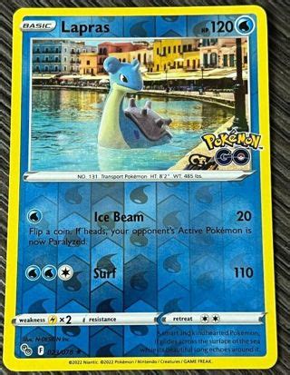 Free: NM Rare Rev Holo Lapras moveset Go Pokemon card TCG SWSH ...