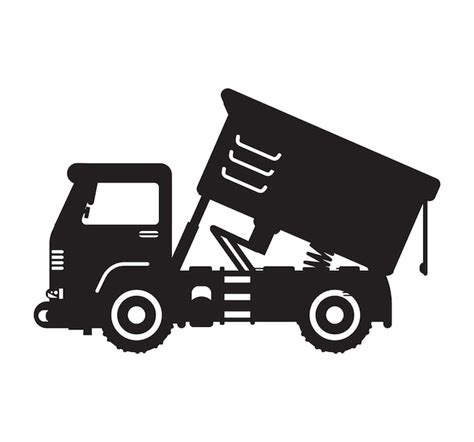 Premium Vector | Black silhouette of tow truck towing car trucking vehicle transportation towage