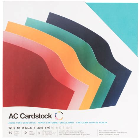 Cardstock :: AC CARDSTOCK: 12x12 Smooth Assortment Pack 80lb (60shts ...