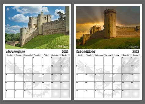 2022 Calendar Warwick Castle 14 Full Glossy Pages Available in | Etsy