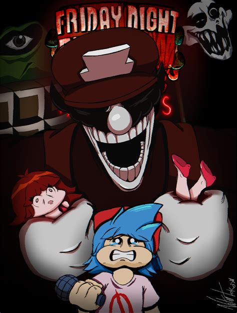 FNF: Mario's Madness v2 fan poster - Powerdown by VituTakasu on Newgrounds