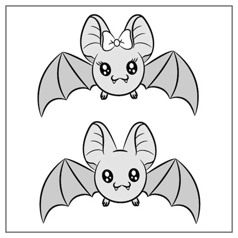 Premium Vector | Cute drawing bats for halloween