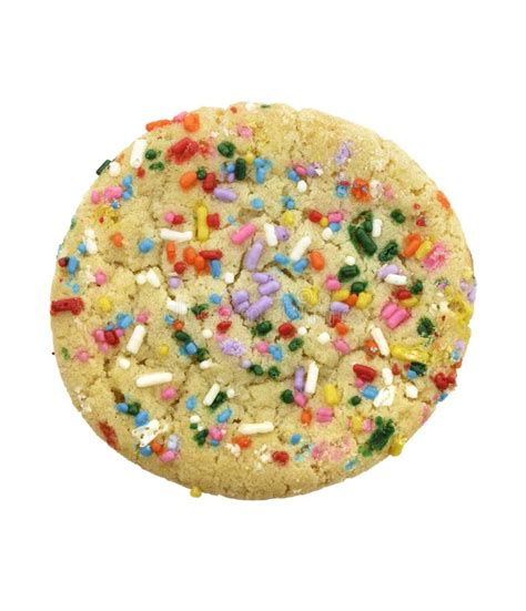 Sugar Cookie with Sprinkles Stock Image - Image of eating, fattening: 16327513