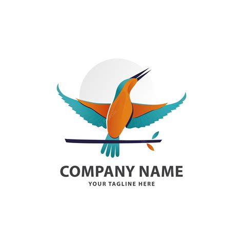 Premium Vector | Kingfisher bird abstract logo template