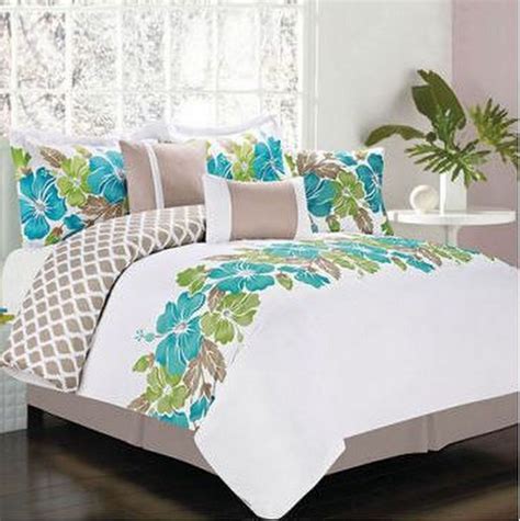 Hawaiian Island Hibiscus Tropical Queen Comforter Set (7 Piece Bed In A Bag) | Comforter sets ...