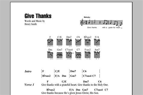 Give Thanks by Henry Smith - Guitar Chords/Lyrics - Guitar Instructor