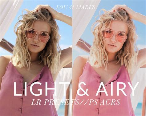 Light Airy Presets for Lightroom & Photoshop, Presets, ACRs for Bright Portrait and Modern ...