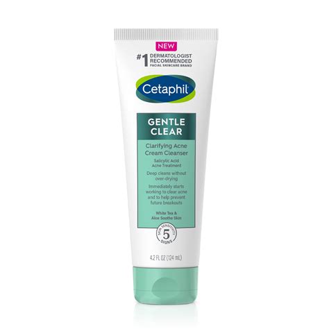 Cetaphil Gentle Clear Clarifying Acne Cream Cleanser 124ml