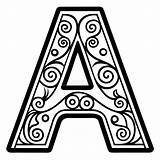 A Alphabet Letter Coloring Page Interior Vector Stock  sketch template