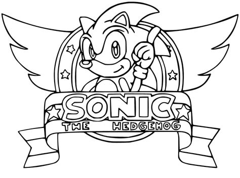 Logo Sonic Coloring Page - Free Printable Coloring Pages for Kids