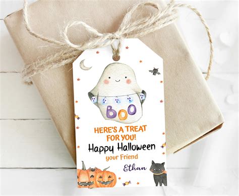 Editable Halloween Favor Tags | Boo Gift Tags - 115L – Print My Party