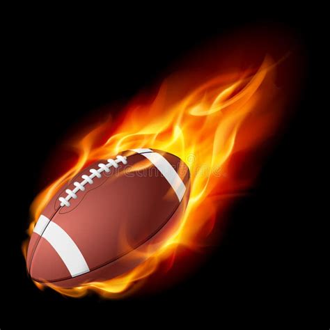 Football On Fire Clip Art