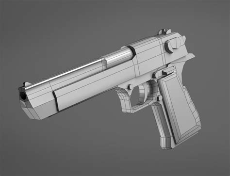 3D model Desert Eagle Handgun VR / AR / low-poly MAX | CGTrader.com