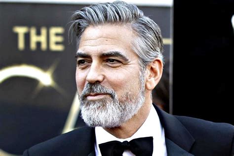 george-clooney-salt-and-pepper-hair-look-tuxedo-beard - He Spoke Style