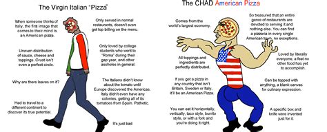 Virgin Italian Pizza Vs. Chad American Pizza : r/virginvschad