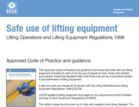 Lifting Operations and Lifting Equipment Regulations 1998 | Carl Stahl Evita