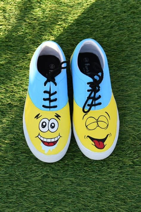 Get Handpainted Happy Face Sneakers at ₹ 1250 | LBB Shop