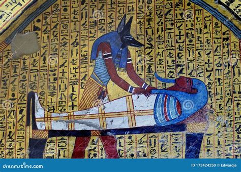 Egyptian Wallpainting In Tomb Royalty-Free Stock Image | CartoonDealer ...