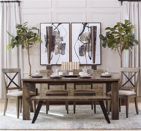 Rustic Dining Table Set by Mathis Brothers Furniture