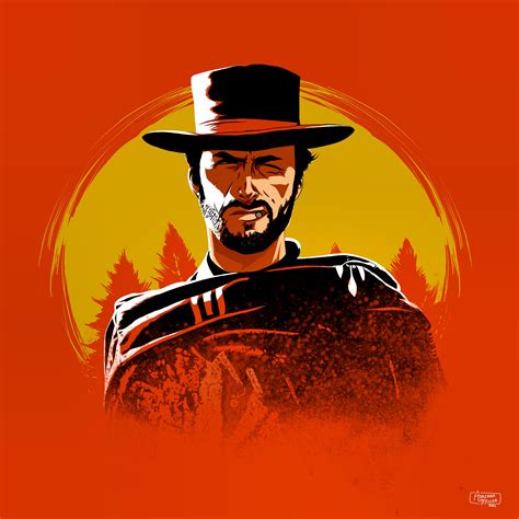 Clint Eastwood Drawn in the style of Red Dead by me : r/reddeadredemption