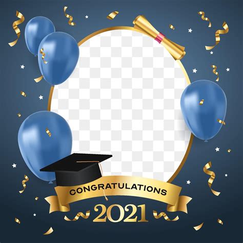 Blue And Gold Graduation Party 2550213 Vector Art at Vecteezy