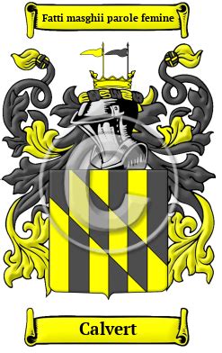 Calvert Name Meaning, Family History, Family Crest & Coats of Arms