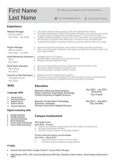 Sample Resume Format For Fresh Graduates One Page Format Jobstreet - Riset