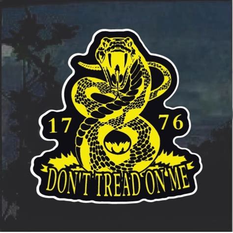 Gadsden Flag Don’t Tread On Me Snake Window Decal Sticker | Custom Made In the USA | Fast Shipping