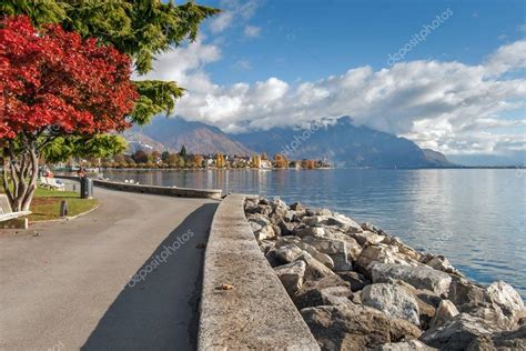 Vevey Switzerland October 2015 Panoramic View Vevey Lake Geneva Switzerland – Stock Editorial ...