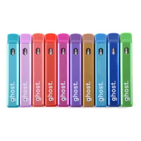 10 strains Ghost Vape THC Disposable Vape Pen 280mAh rechargeable battery 1.0ml empty thick oil ...