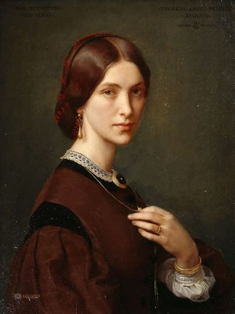 Grosse, Theodor - Mrs. Agnes Jordan. 1865 | Portrait, Old portraits, Portrait painting