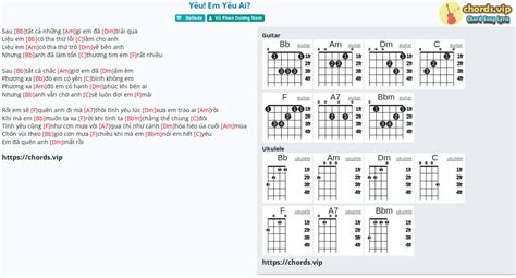 Chord: Yêu! Em Yêu Ai? - tab, song lyric, sheet, guitar, ukulele | chords.vip