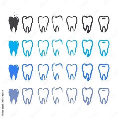 teeth vector, Vector teeth Stock Vector | Adobe Stock