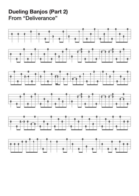 Dueling Banjos From "Deliverance" Sheet Music printable pdf download