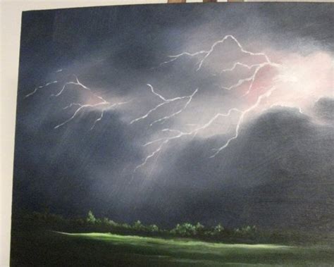 Lightning Storm Over the Field Landscape Oil Painting | Etsy | Oil painting landscape, Lightning ...