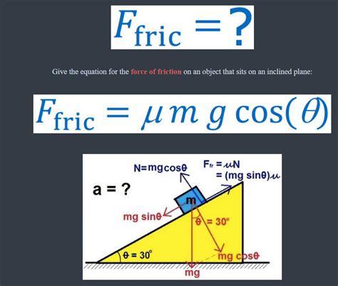 Which one of these is the correct formula for force of friction on an ...