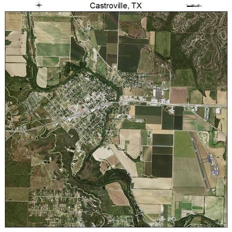 Aerial Photography Map of Castroville, TX Texas